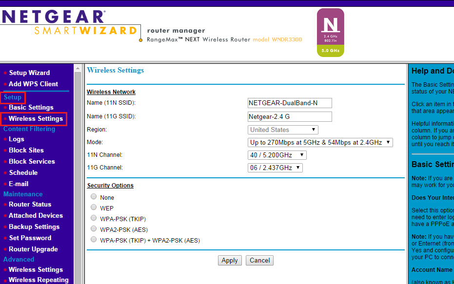 Wi-Fi Security Settings